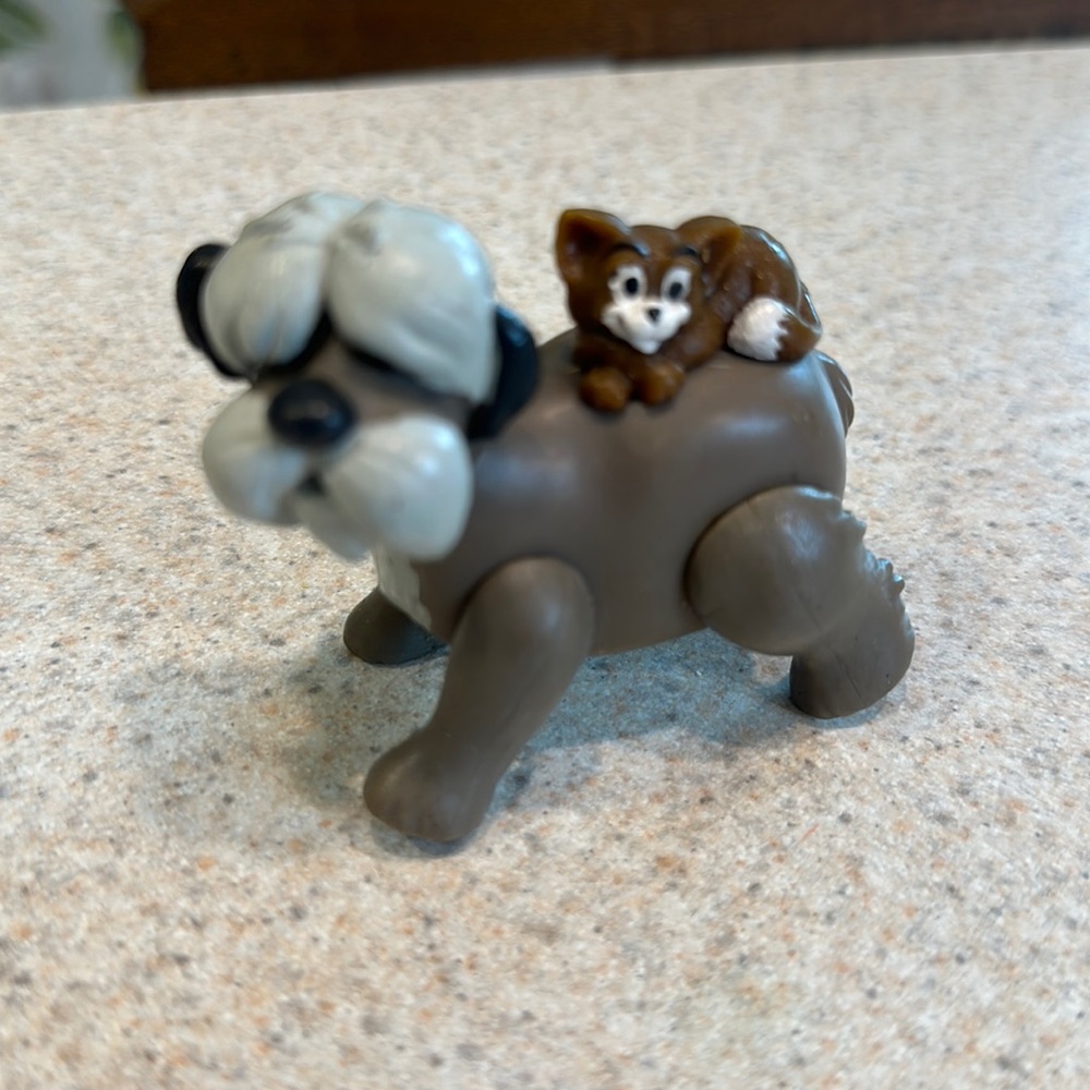 Disney 101 Dalmatian Colonel Dog And Sergeant Tibbs cat toy vintage